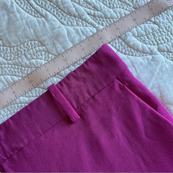Theory - Treeca 2 Good Wool Crop Suit Pants - Fuschia - Picture 11 of 12